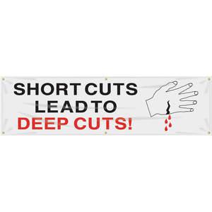 ACCUFORM SIGNS MBR848 Banner Short Cuts Lead 28 x 96 Zoll | AC4XJJ 31A746