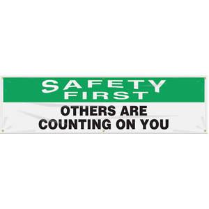 ACCUFORM SIGNS MBR864 Banner Safety First 28 x 96 Zoll | AC4XJK 31A747