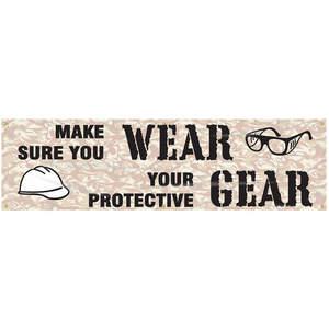 ACCUFORM SIGNS MBR867 Banner „Make Sure You Wear“ 28 x 96 Zoll | AC4XKV 31A779