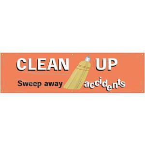 ACCUFORM SIGNS MBR958 Banner Clean Up Sweep Away 28 x 96 Zoll | AC4XHF 31A720