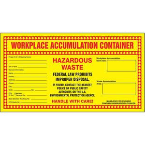 ACCUFORM SIGNS MHZW22PSP Hazardous Waste Label 6-1/2 Inch H - Pack Of 25 | AF3XTF 8EKN2