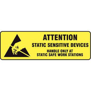 ACCUFORM SIGNS MPC319 Label Attention Static Sensitive Device 2 x 5/8 500rl | AC6VEM 36J815