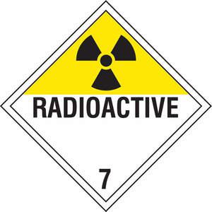 STRANCO INC DOTP-0051-PS Vehicle Placard Radioactive With Pic | AF3YQX 8FM40