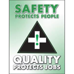ACCUFORM SIGNS PST116 Poster Sicherheit schützt Menschen 18 x 24 | AC4WYN 31A053