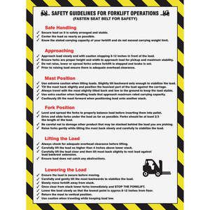 ACCUFORM SIGNS PST760 Poster Safety Guidelines For 18 x 24 Inch | AC4WXX 31A038