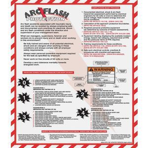 ACCUFORM SIGNS PST762 Poster Arc Flash 18 x 24 Inch | AC4WXY 31A039