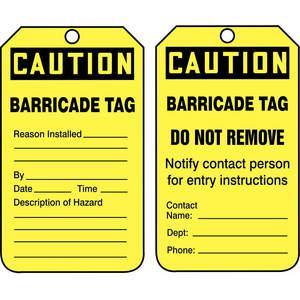 ACCUFORM SIGNS TAB105PTP Caution Tag 5-3/4 x 3-1/4 - Pack Of 25 | AD4TTK 43Z349