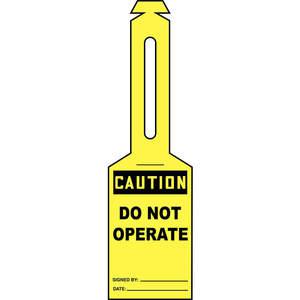 ACCUFORM SIGNS TAL312 Loop N Strap Caution Tag 5.25 x 3.25 - Pack Of 25 | AD4TLN 43Z181