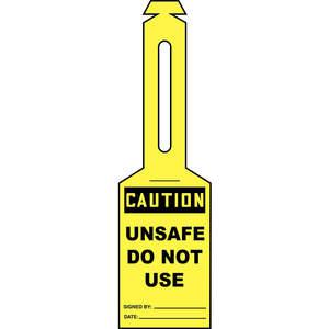 ACCUFORM SIGNS TAL314 Loop N Strap Caution Tag 5.25 x 3.25 - Pack Of 25 | AD4TLP 43Z182