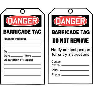 ACCUFORM SIGNS TAR158 Danger Tag By The Roll 6-1/4 x 3 - Pack Of 250 | AD4TPA 43Z239
