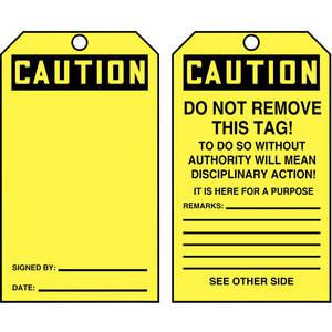 ACCUFORM SIGNS TAR134 Caution Tag By The Roll 6-1/4 x 3 - Pack Of 100 | AD4TMK 43Z202