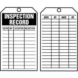ACCUFORM SIGNS TAR728 Inspection Tag By The Roll 6.25 x 3 - Pack Of 250 | AD4TNP 43Z229