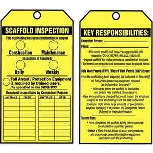 ACCUFORM SIGNS TRS318CTP Inspection Tag 5-3/4 x 3-1/4 - Pack Of 25 | AD4TQB 43Z265