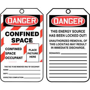 ACCUFORM SIGNS TCS318PTP Danger Tag 5-3/4 x 3-1/4 - Pack Of 25 | AD4TQY 43Z297