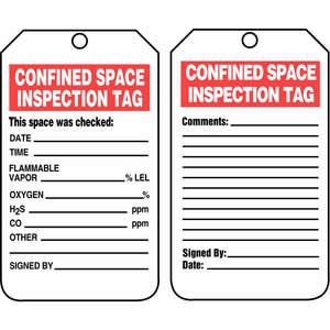 ACCUFORM SIGNS TCS321PTP Inspection Tag 5-3/4 x 3-1/4 - Pack Of 25 | AD4TRJ 43Z313