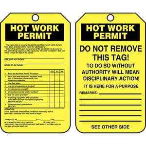 ACCUFORM SIGNS TCS361PTP Permit Tag 5-3/4 x 3-1/4 - Pack Of 25 | AD4TRQ 43Z322