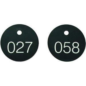 ACCUFORM SIGNS TDG300BK Numbered Tags 1-1/8in Round 1-100 - Pack Of 100 | AE9MYT 6KXP0