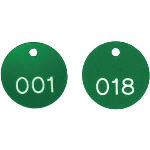 ACCUFORM SIGNS TDG301GN Nummerierte Schilder 1-1/8 Zoll 101 bis 200 – Packung mit 100 Stück | AE9MYX 6KXP4