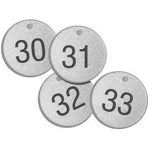ACCUFORM SIGNS TDL152 Nummerierte Schilder 1-1/2 rund 51 bis 75 – Packung mit 25 Stück | AE9MYL 6KXN4