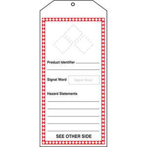 ACCUFORM SIGNS THS401CTM Ghs Tags Product Identifier 8-1/2 x 3-7/8in Pk5 | AC7VMR 38W950