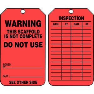 ACCUFORM SIGNS TRS322CTP Warning Tag 5-3/4 x 3-1/4 - Pack Of 25 | AD4TQH 43Z274