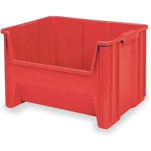 AKRO-MILS 13017RED Stacking Bin, 15-1/4 Inch Length, 19-7/8 Inch Width, 12-7/16 Inch Height, Red | AD8CWJ 4HY36