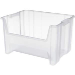 AKRO-MILS 13017SCLAR Stacking Bin, 15-1/4 Inch Length, 19-7/8 Inch Width, 12-7/16 Inch Height, Clear | AA2AFQ 10A164