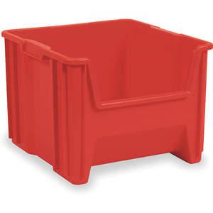 AKRO-MILS 13018RED Stacking Bin, 17-1/2 Inch Length, 16-1/2 Inch Width, 12-1/2 Inch Height, Red | AD8CWN 4HY43