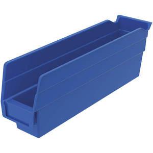 AKRO-MILS 30110BLUE Shelf Bin, 11-5/8 Inch Length, 2-3/4 Inch Width, 4 Inch Height, Blue | AE6ZDU 5W839