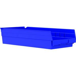 AKRO-MILS 30158BLUE Shelf Bin, 17-7/8 Inch Length, 8-3/8 Inch Width, 4 Inch Height, Blue | AE6ZEB 5W846