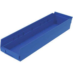 AKRO-MILS 30164BLUE Shelf Bin, 23-5/8 Inch Length, 6-5/8 Inch Width, 4 inch Height, Blue | AE6ZEE 5W849
