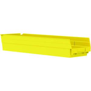 AKRO-MILS 30164yellow Shelf Bin, 23-5/8 Inch Length, 6-5/8 Inch Width, 4 inch Height, Yellow | AE6ZEU 5W862