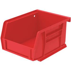 AKRO-MILS 30210RED Hang/Stack Bin, 5-3/8 Inch Length, 4-1/8 Inch Width, 3 Inch Height, Red | AC3TKM 2W072