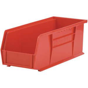 AKRO-MILS 30234RED Hang/Stack Bin, 14-3/4 Inch Length, 5-1/2 Inch Width, 5 Inch Height, Red | AD9LND 4TJ77