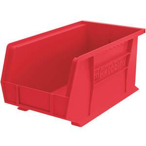 AKRO-MILS 30240RED Hang/Stack Bin, 7 Inch Height, 8-1/4 Inch Width, 14-3/4 Inch Length, Red | AC3TKQ 2W075