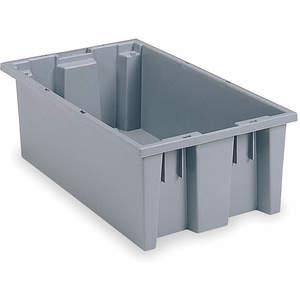 AKRO-MILS 35180GREY Nest and Stack Container, 18 Inch Length, Gray | AJ2JEW 5W062