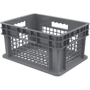 AKRO-MILS 37208GREY Container, 15-3/4 Inch Length, 11-3/4 Inch Width, 8-1/4 Inch Height, Gray | AE7JQZ 5YN05