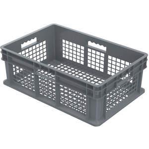 AKRO-MILS 37608GREY Straight Wall Container, 45 lbs. Load Capacity | AE7JRC 5YN08