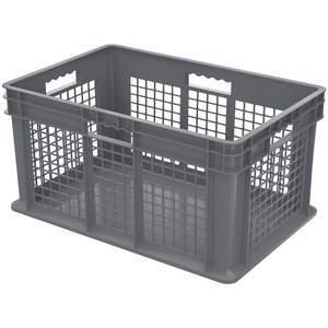 AKRO-MILS 37672GREY Container, 23-3/4 Inch Length, 15-3/4 Inch Width, 12-1/4 Inch Height, Gray | AE7JRF 5YN11