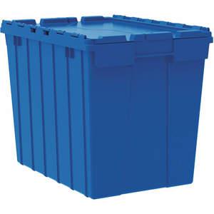 AKRO-MILS 39170BLUE Attached Lid Container, 17 Gallon, 21-1/2 Inch Length, 17 Inch Height, Blue | AE4JRH 5LA34