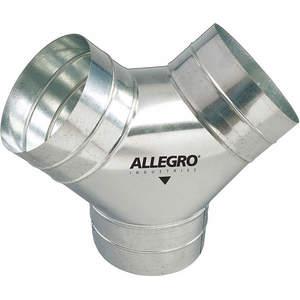 ALLEGRO SAFETY 9500-Y Y-Duct Connector, 8 Inch Width Silver | AG2XKF 32MZ64