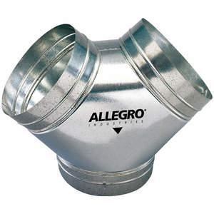 ALLEGRO SAFETY 9550-Y Y-Duct Connector, 12 Inch Width, Silver | AG2XKG 32MZ65
