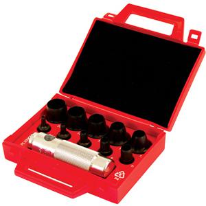 ALLPAX GASKET CUTTER SYSTEMS AX1350 Hollow Punch Tool Kit, Polypropylene Storage Case , 11 Pieces | AG8XVQ