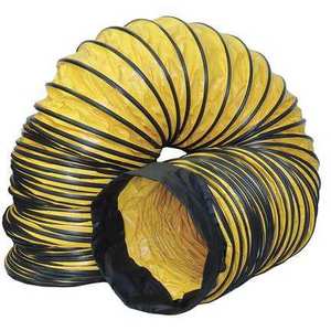 AMERIC GAM-DS1225 Flexible Ducting with Cinch Strap, 12 Inch Dia., Black/ Yellow | AB6MFF 21YC30