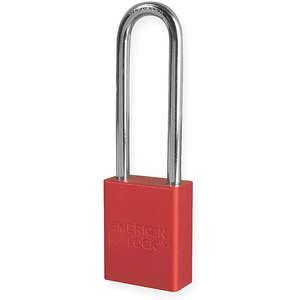 AMERICAN LOCK A1107RED Lockout-Vorhängeschloss mit unterschiedlichem Schlüssel, Rot, 1/4 Zoll Bügeldurchmesser | AD7HVT 4END4