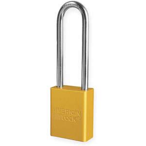 AMERICAN LOCK A1107YLW Lockout-Vorhängeschloss mit unterschiedlichem Schlüssel, gelb, 1/4 Zoll Durchmesser | AD7HVW 4END7
