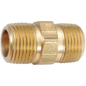 ANDERSON METALS CORP. PRODUCTS 706122-04 Hex Nipple Brass 1/4 Inch Mnpt | AG6TBY 46M442