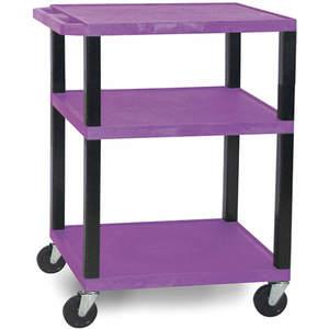 LUXOR WT34E Utility Cart 200 lb Cap Resin 2 Shelves 34 Shelf Dist Purple | AA6FPV 13W552