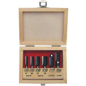 APPROVED VENDOR 16Y599 Router Bit Set Straight/trim 1/4s 6 Pc | AA8BYG