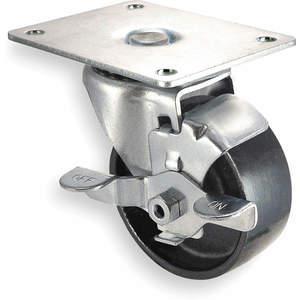 APPROVED VENDOR 1UKX2 Swivel Plate Caster With Brake 125 Lb 2 Inch Diameter | AB3NPM